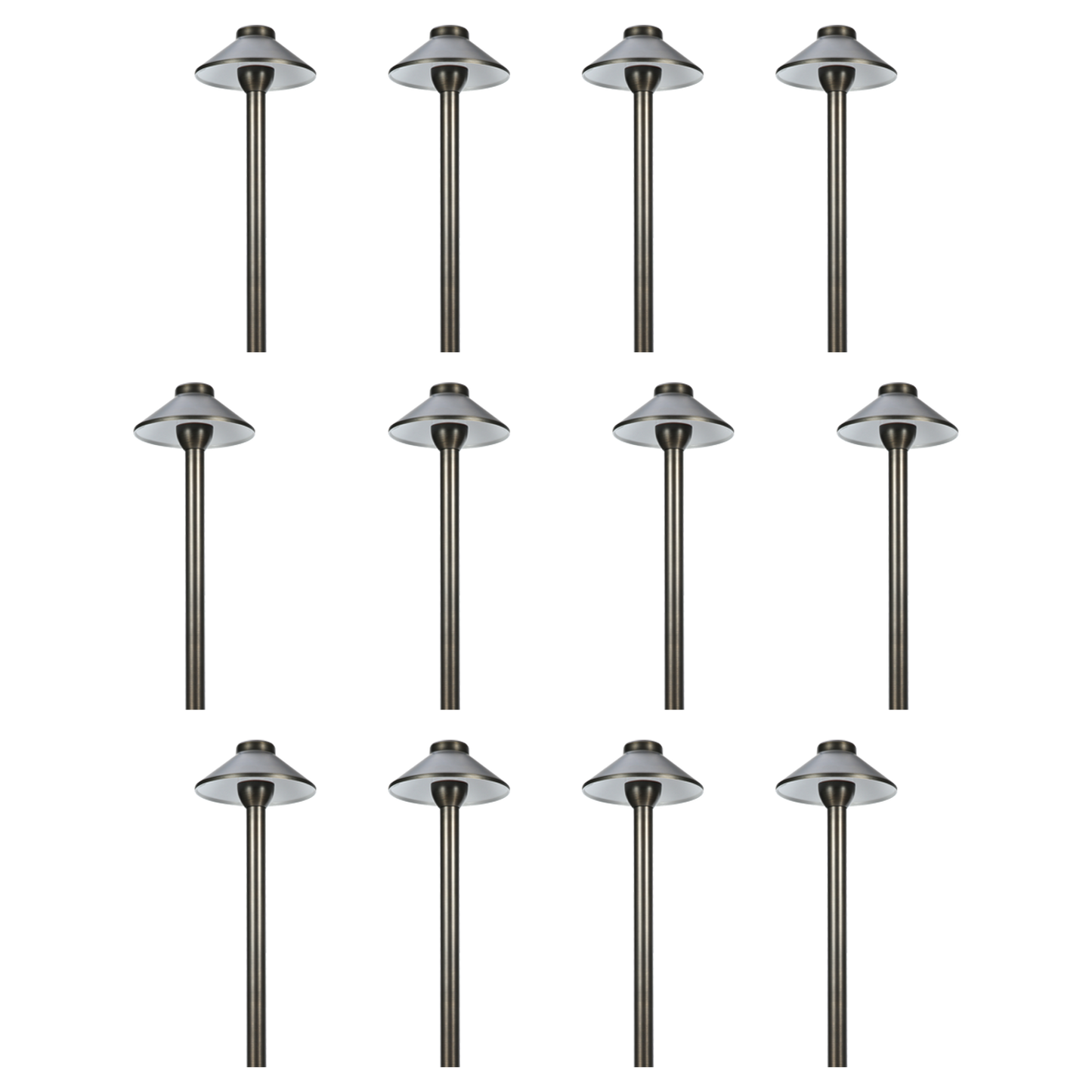 RPL8901 x12 Package Outdoor Garden Pathway Light | Low Voltage Brass Path Light - Tampa soil911.com