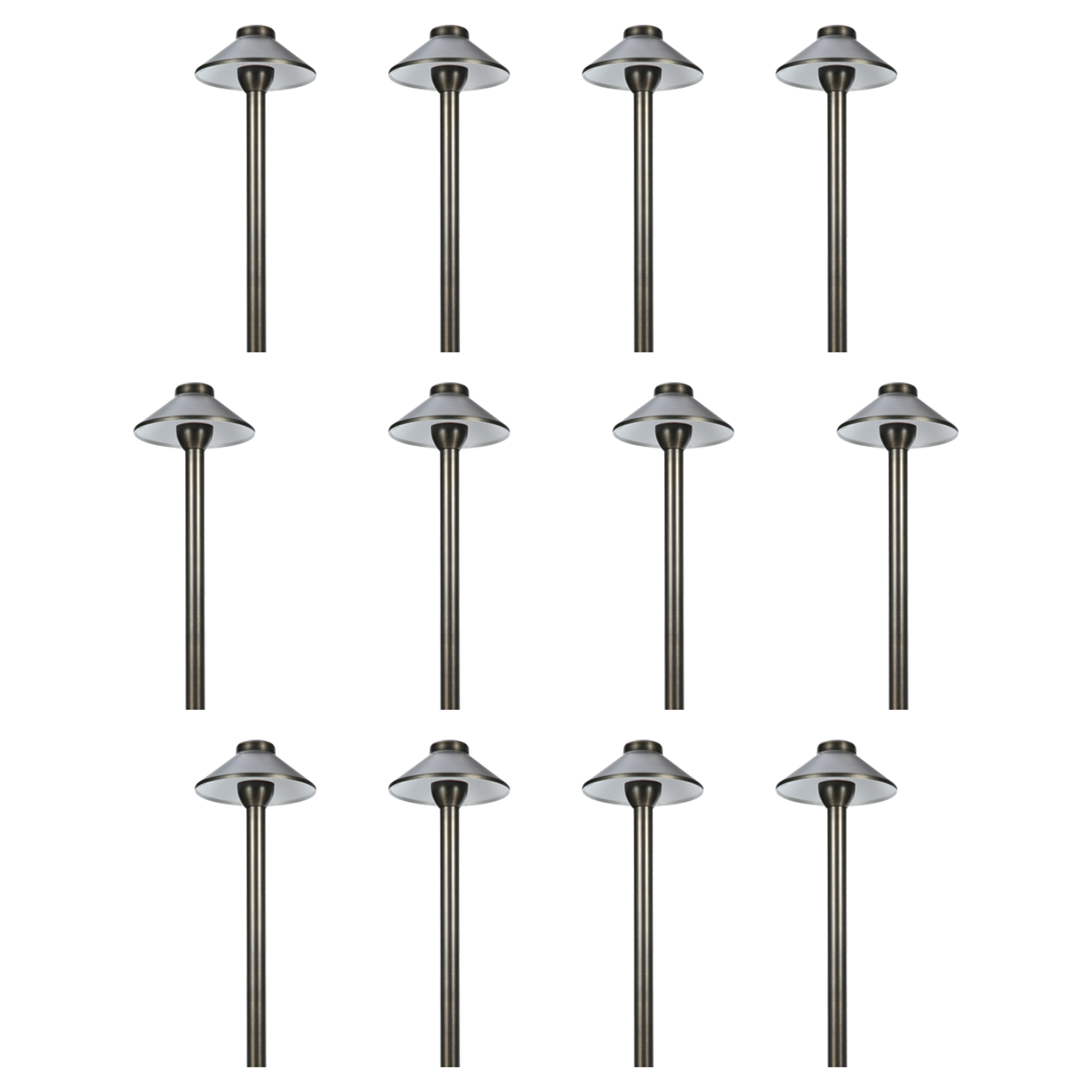 RPL8901 x12 Package Outdoor Garden Pathway Light | Low Voltage Brass Path Light - Tampa soil911.com