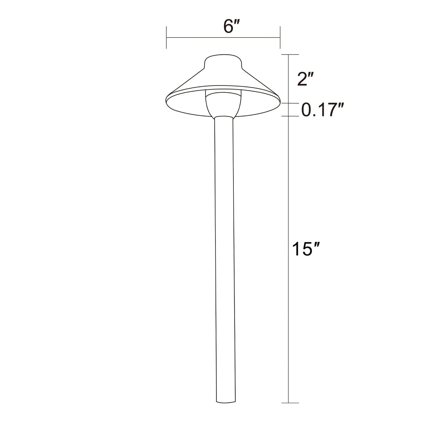 Luz de camino para jardín al aire libre RPL8901 | Luz de camino de latón de bajo voltaje