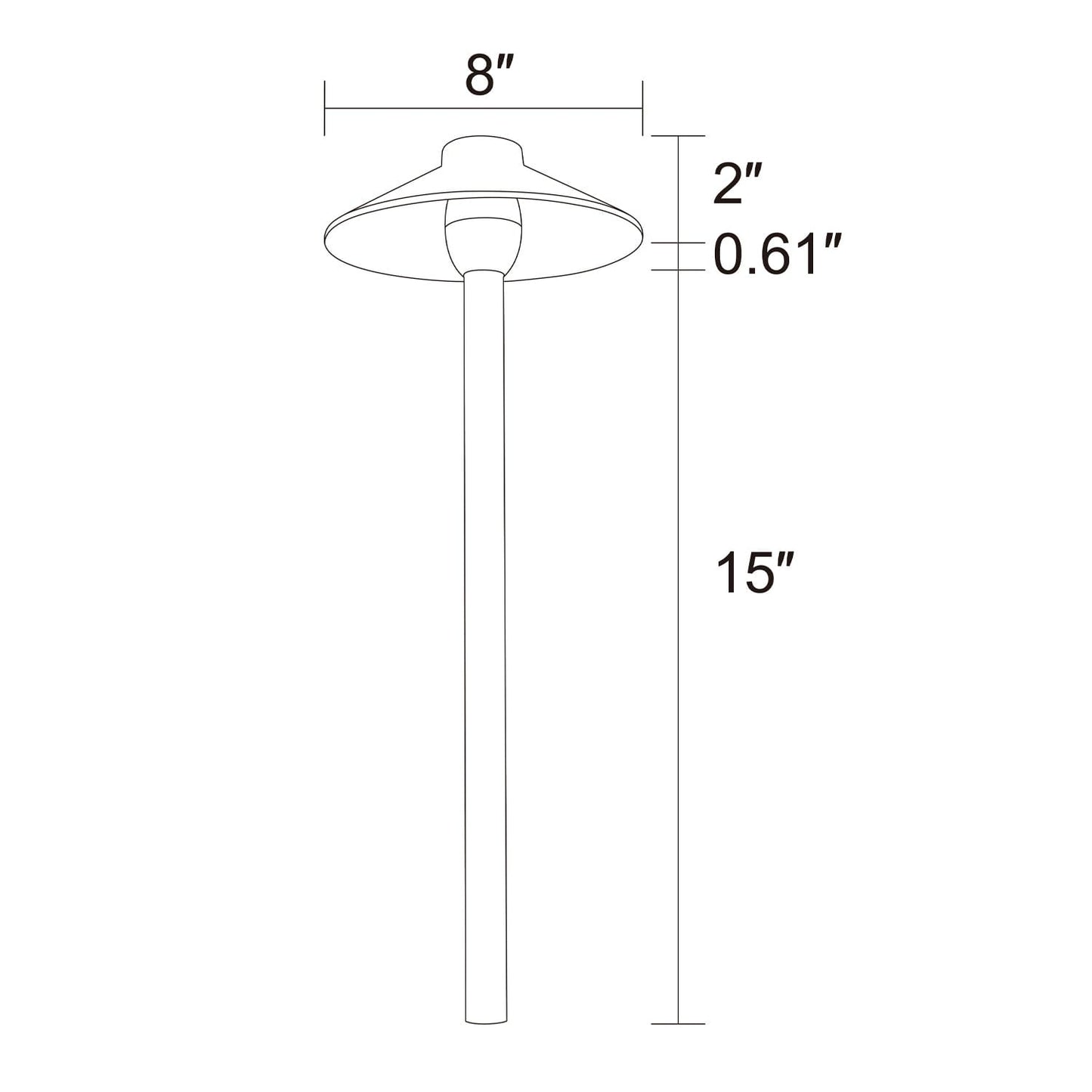 Luz de camino para jardín al aire libre RPL8902 | Luz de camino de latón de bajo voltaje