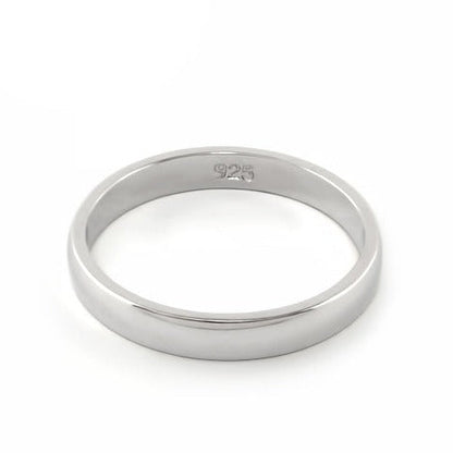 The Slim Rhodium and Red Crystal Stackable Ring