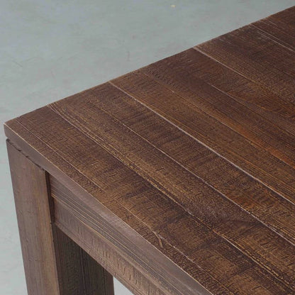Mesa de comedor rústica de madera maciza de 63 pulgadas estilo casa de campo moderna en acabado marrón rústico