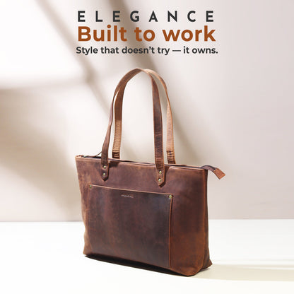 Rachel Large Leather Tote - Tampa Home & Garden Store