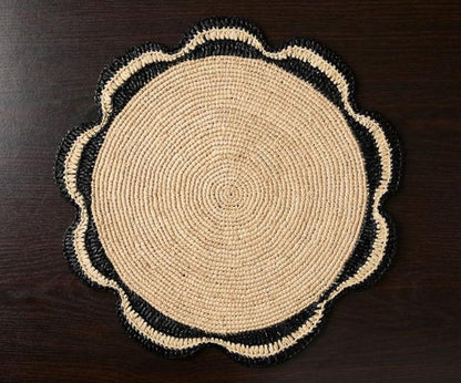 Raffia Woven Placemat - Handmade Raffia Table Mats, Eco-Friendly Natural Fiber Decor, Perfect for Garden Party & Dining Table - Tampa Home & Garden Store