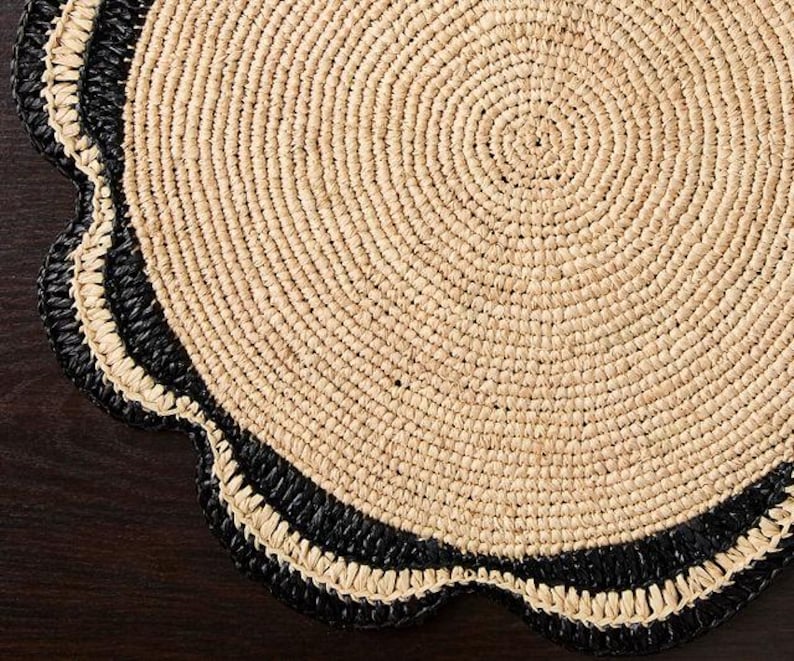 Raffia Woven Placemat - Handmade Raffia Table Mats, Eco-Friendly Natural Fiber Decor, Perfect for Garden Party & Dining Table - Tampa Home & Garden Store