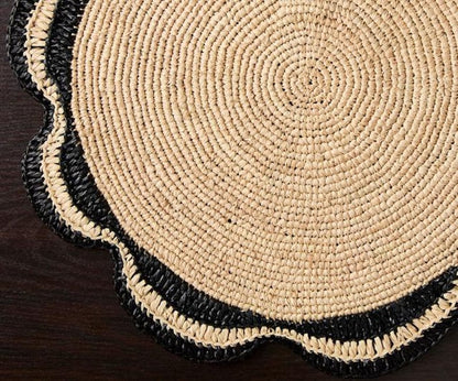 Raffia Woven Placemat - Handmade Raffia Table Mats, Eco-Friendly Natural Fiber Decor, Perfect for Garden Party & Dining Table - Tampa Home & Garden Store