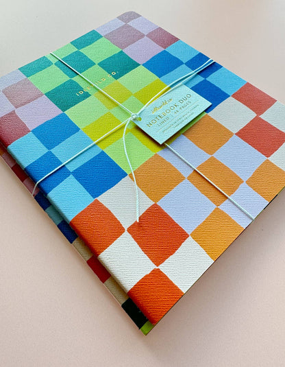 Rainbow Check Notebook Duo - Tampa Home & Garden Store