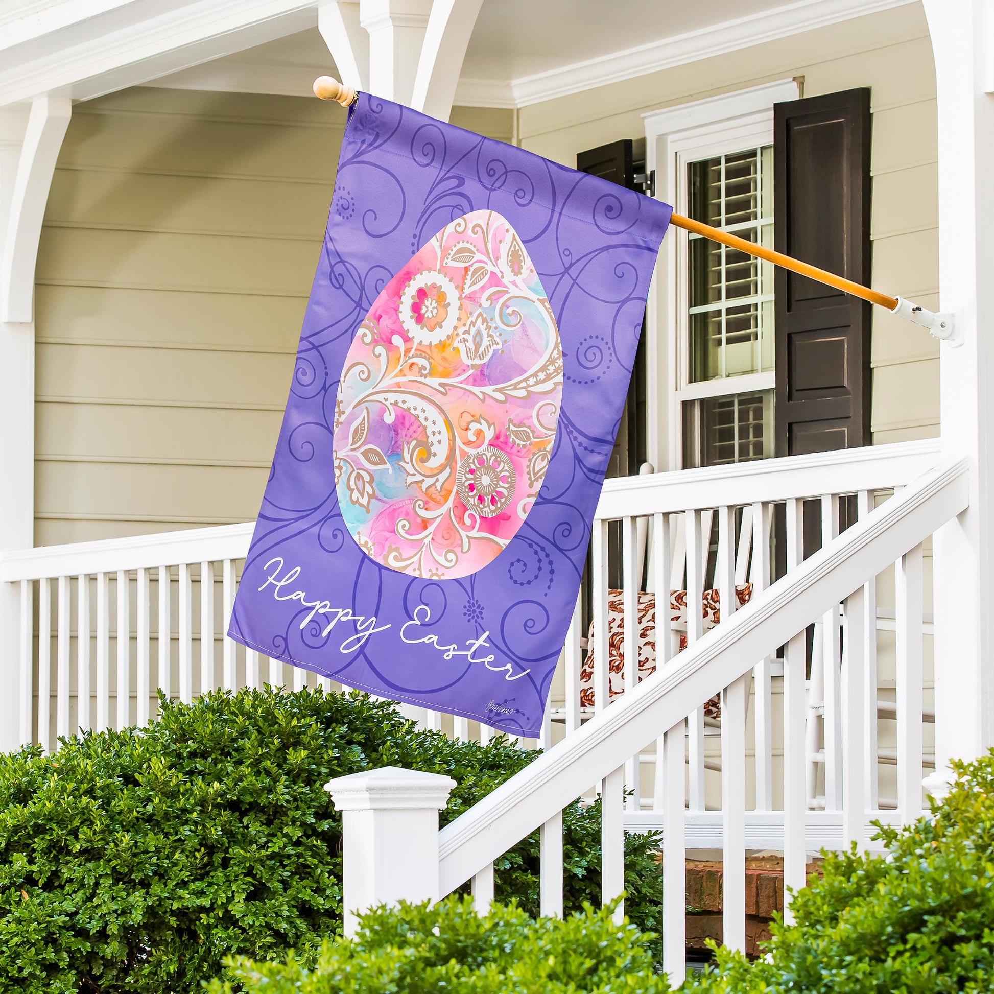 Rainbow Egg Suede House Flag - Tampa Home & Garden Store