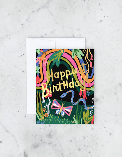 Rainbow Garden Birthday Greeting Card - Tampa Home & Garden Store