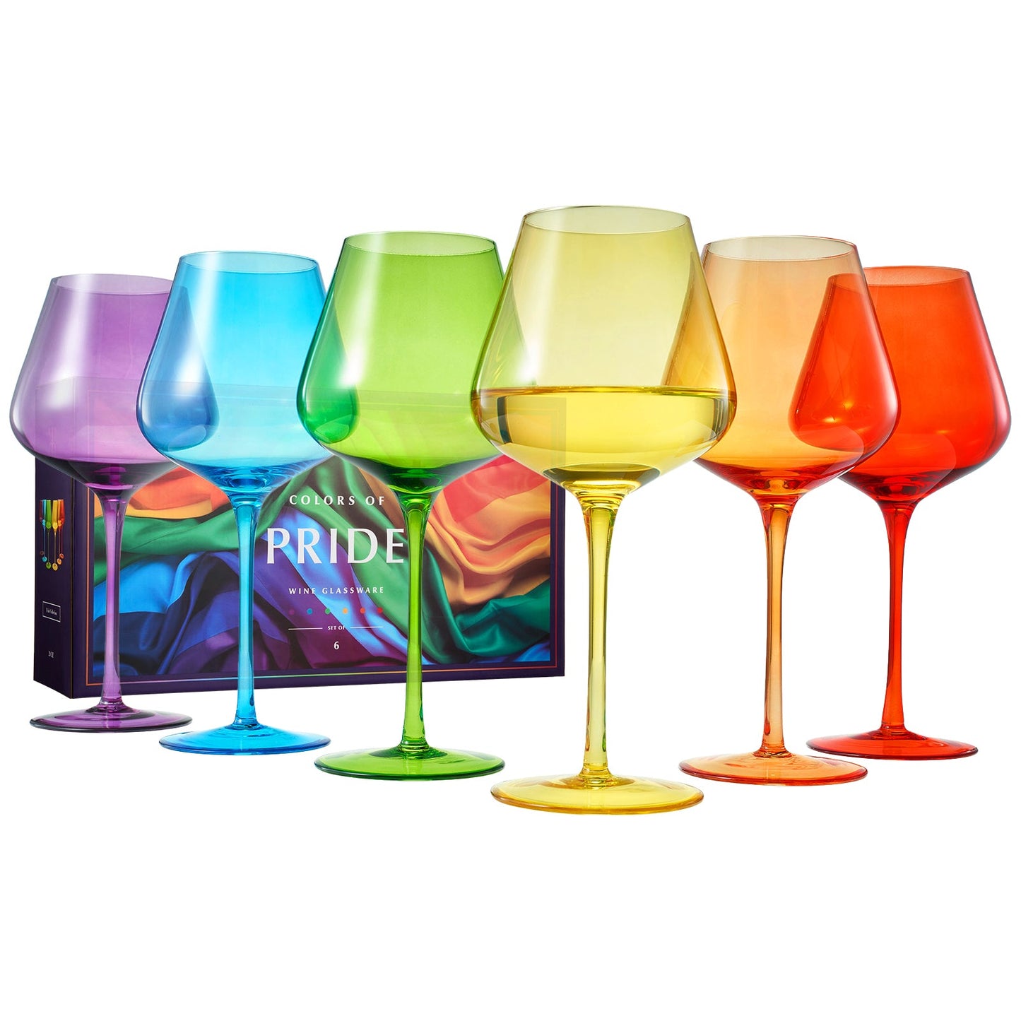 Stagioni Stemmed Wine Glasses and Pride Set