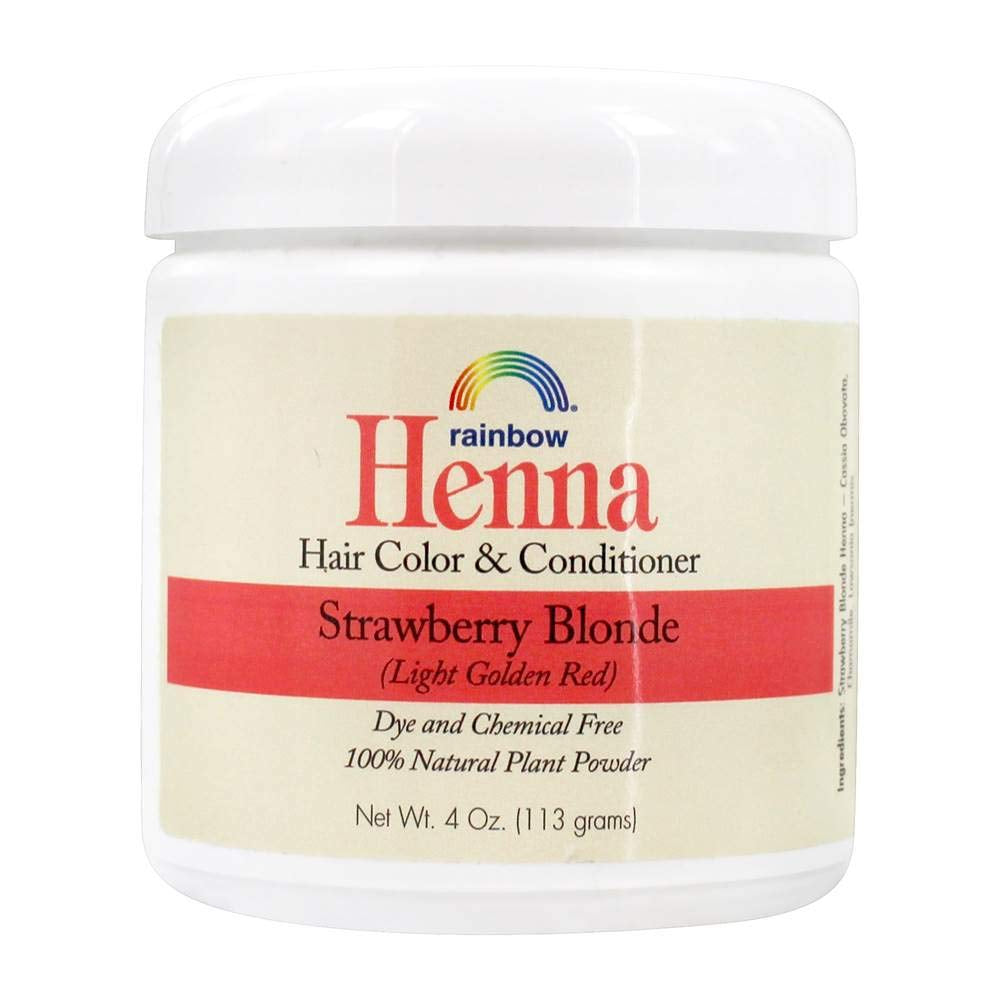 Rainbow Research Henna Hair Color & Conditioner – Persian Strawberry (Light Golden Red, 4 oz) - Tampa Home & Garden Store
