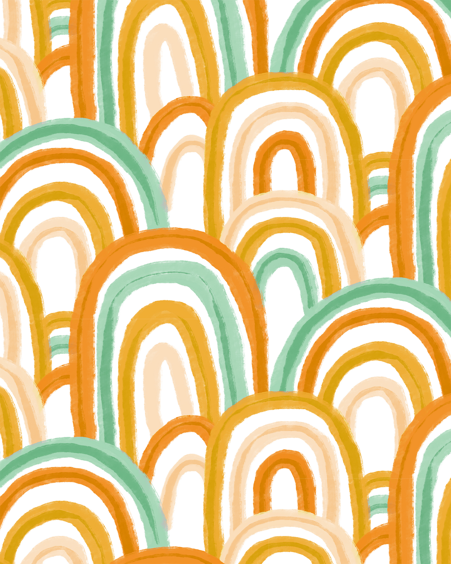 Rainbow Wallpaper, green & orange - Tampa Home & Garden Store
