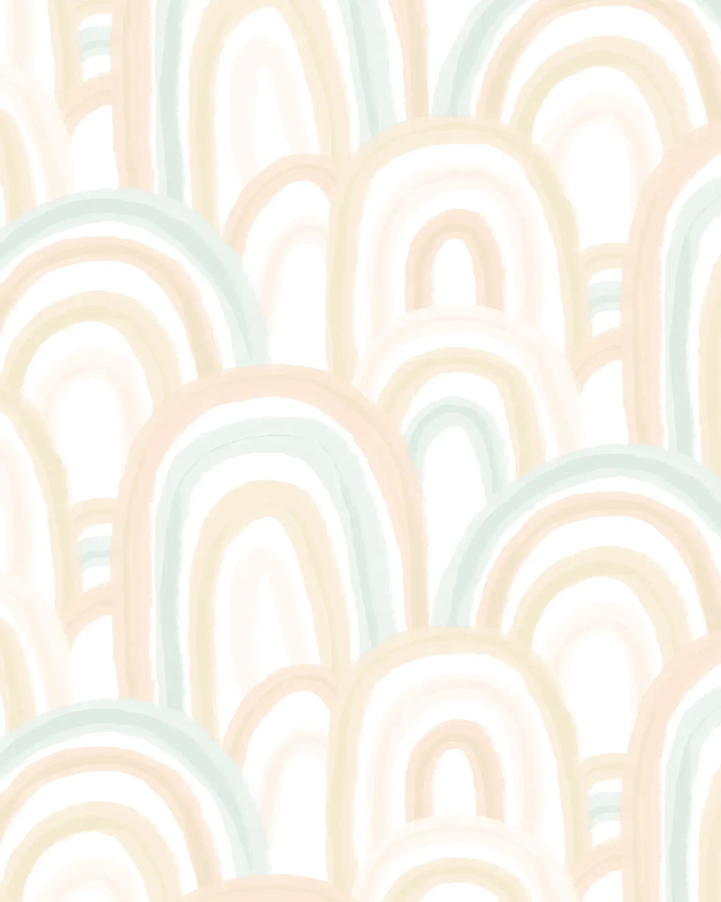 Rainbow Wallpaper, mint and peach - Tampa Home & Garden Store
