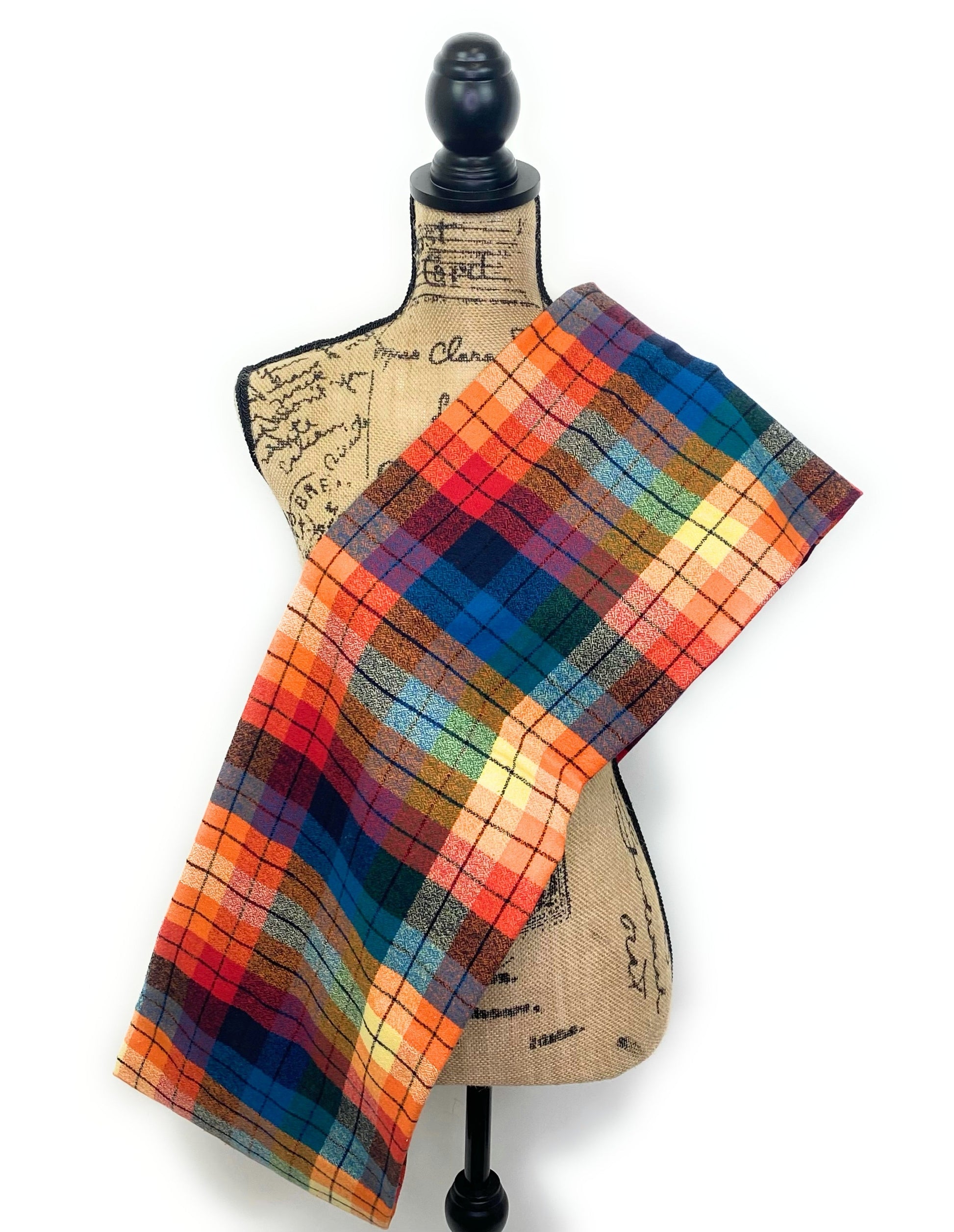 Rainbow of Color Heathered Plaid Flannel Infinity or Blanket Scarf - Tampa Home & Garden Store
