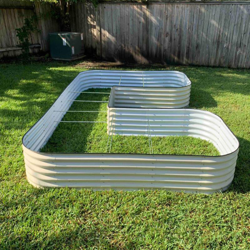 17" Tall U Shaped Raised Garden Bed Jumbo Size | Metal - Tampa soil911.com