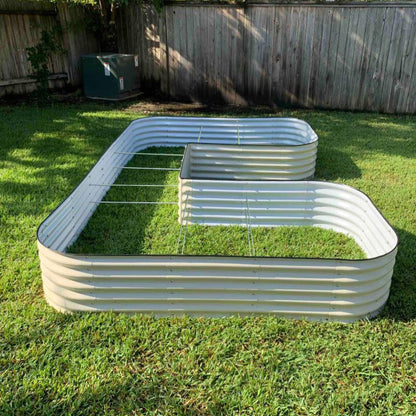 17" Tall U Shaped Raised Garden Bed Jumbo Size | Metal - Tampa soil911.com