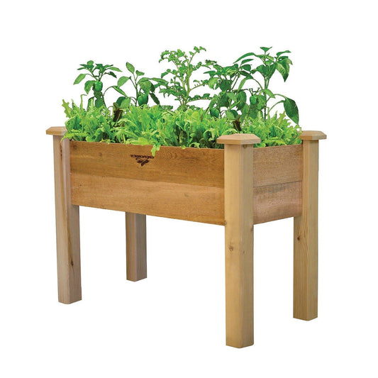 Raised Garden Bed Planter Box in Solid Cedar Wood in Natural Finish - 34-inch - Tampa Home & Garden Store