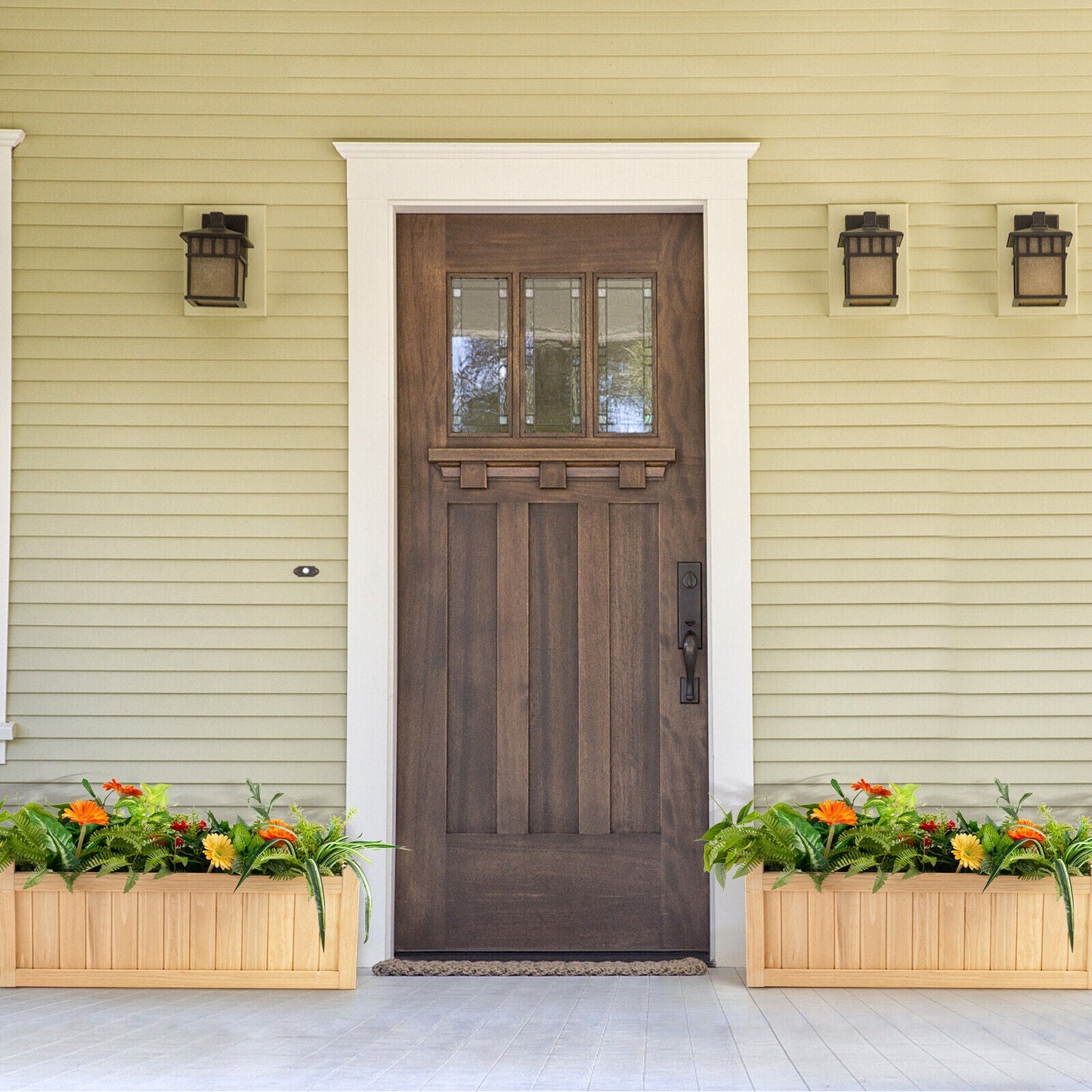 Jardinera elevada plegable de madera con fondo extraíble para hierbas, frutas y flores