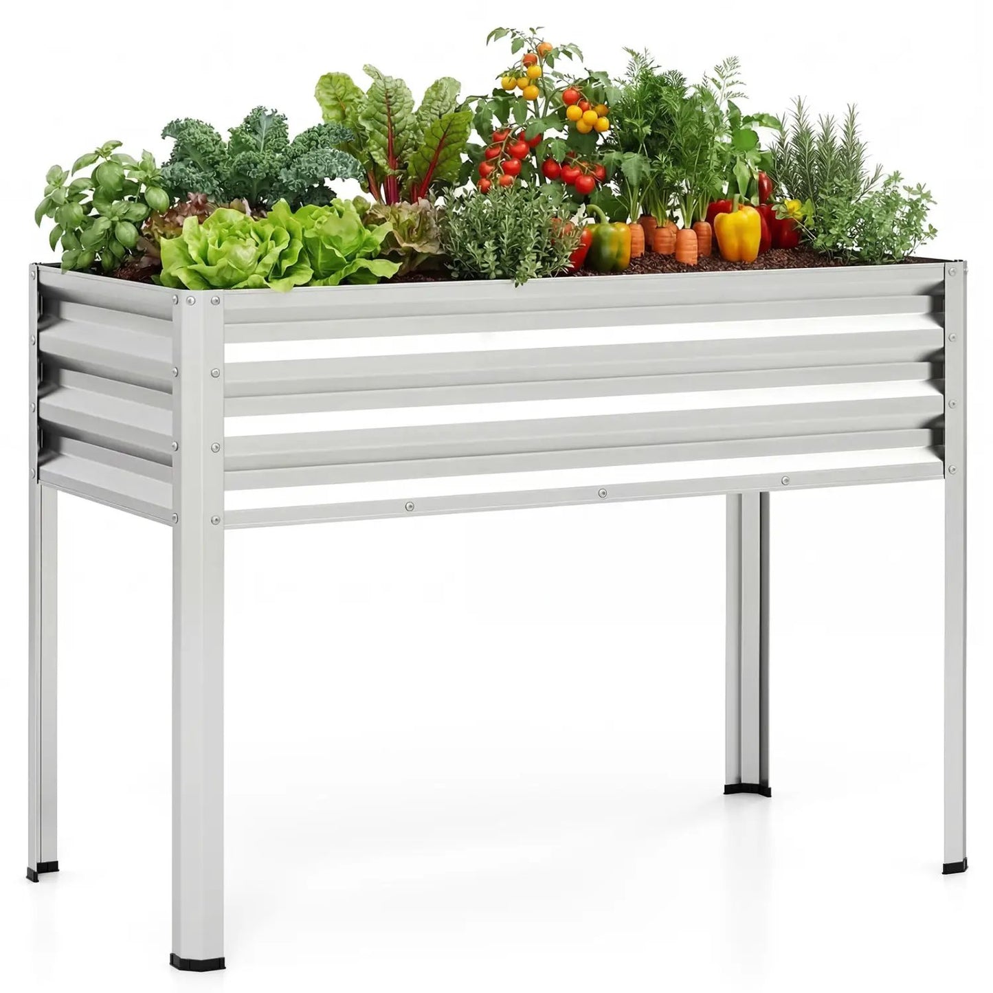 Raised Garden Bed with Legs Electro Coated Metal