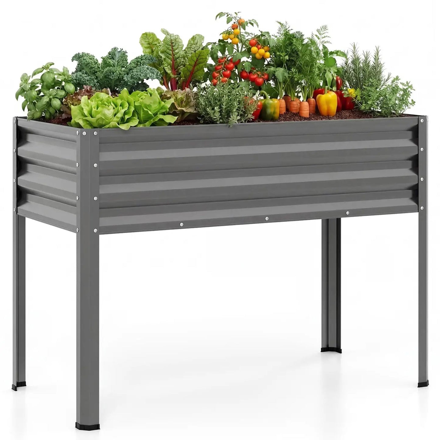 Raised Garden Bed with Legs Electro Coated Metal