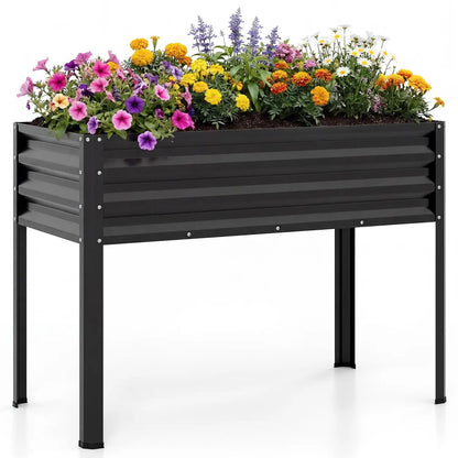 Raised Garden Bed with Legs Electro Coated Metal
