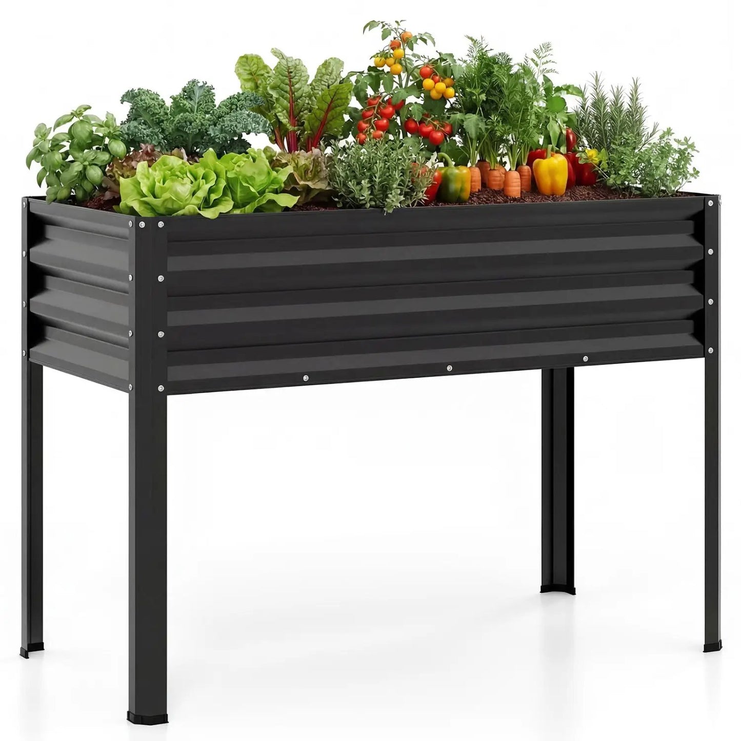 Raised Garden Bed with Legs Electro Coated Metal