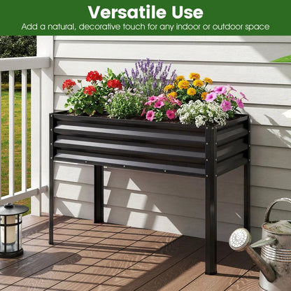 Raised Garden Bed with Legs Electro Coated Metal