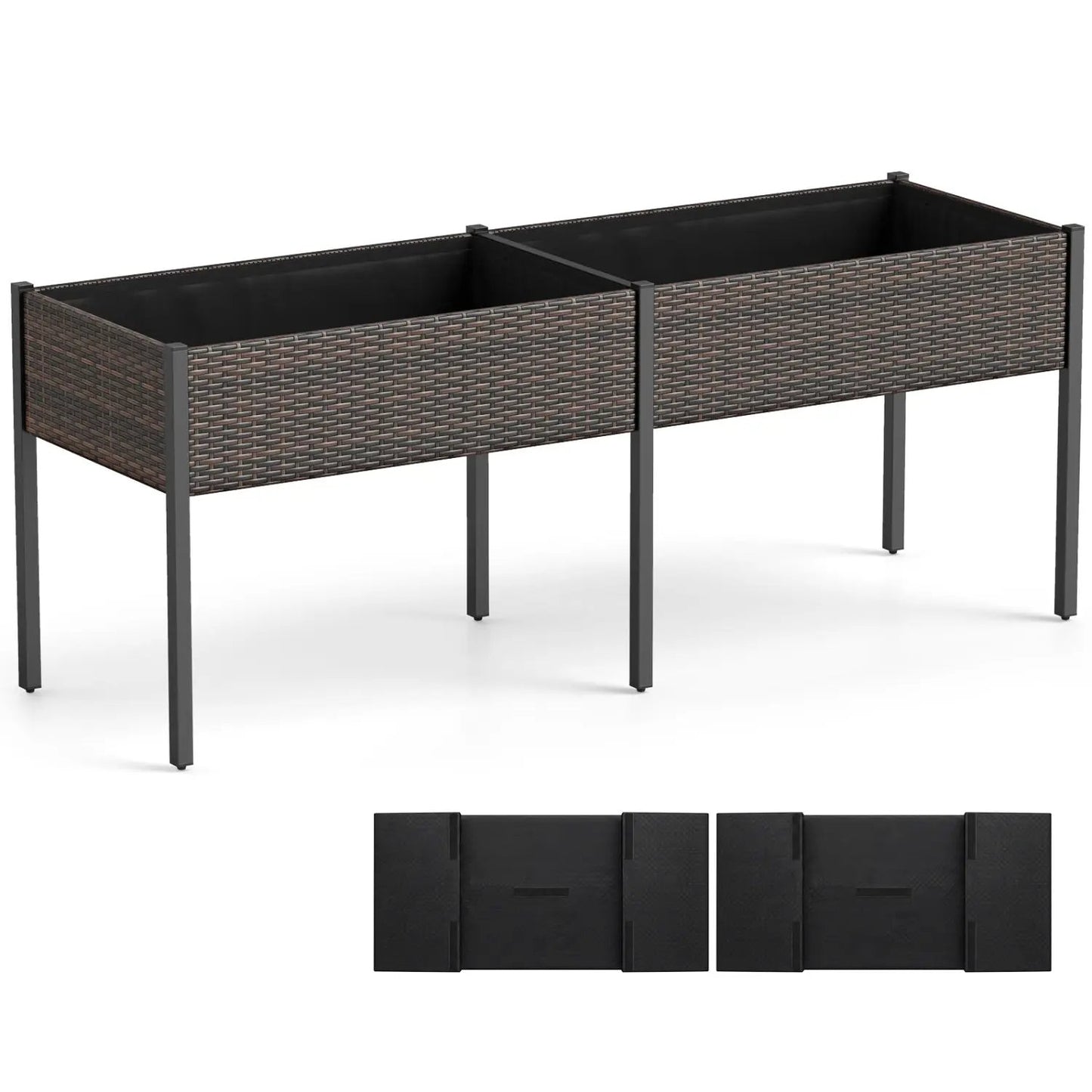 Raised Garden Bed With Legs and Removable Liner
