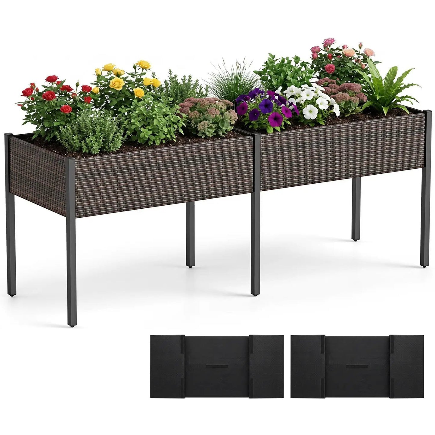 Raised Garden Bed With Legs and Removable Liner