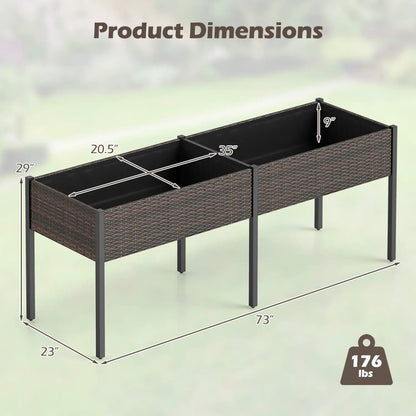 Raised Garden Bed With Legs and Removable Liner