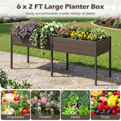 Raised Garden Bed With Legs and Removable Liner