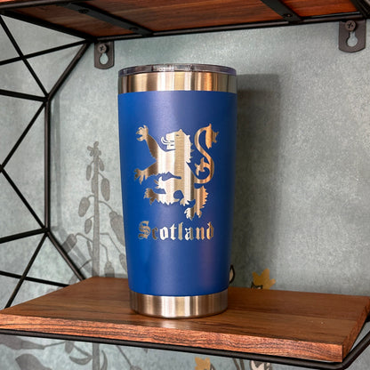 Rampant Lion of Scotland Royal Flag Laser Engraved Powder Coated 20oz Double Walled Insulated Tumbler - Tampa Home & Garden Store