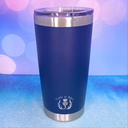 Rampant Lion of Scotland Royal Flag Laser Engraved Powder Coated 20oz Double Walled Insulated Tumbler - Tampa Home & Garden Store