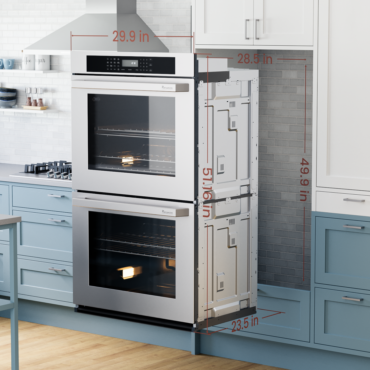Rangaire 30" Double Electric Wall Oven Self-cleaning Air Fry True Convection Stainless Steel RWOD301GS - Tampa Home & Garden Store