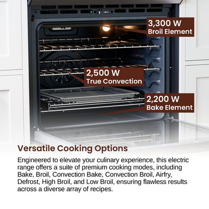 Rangaire 30" Electric Range AirFry Convection Oven Slide-in Stainless Steel RRE303TS - Tampa Home & Garden Store