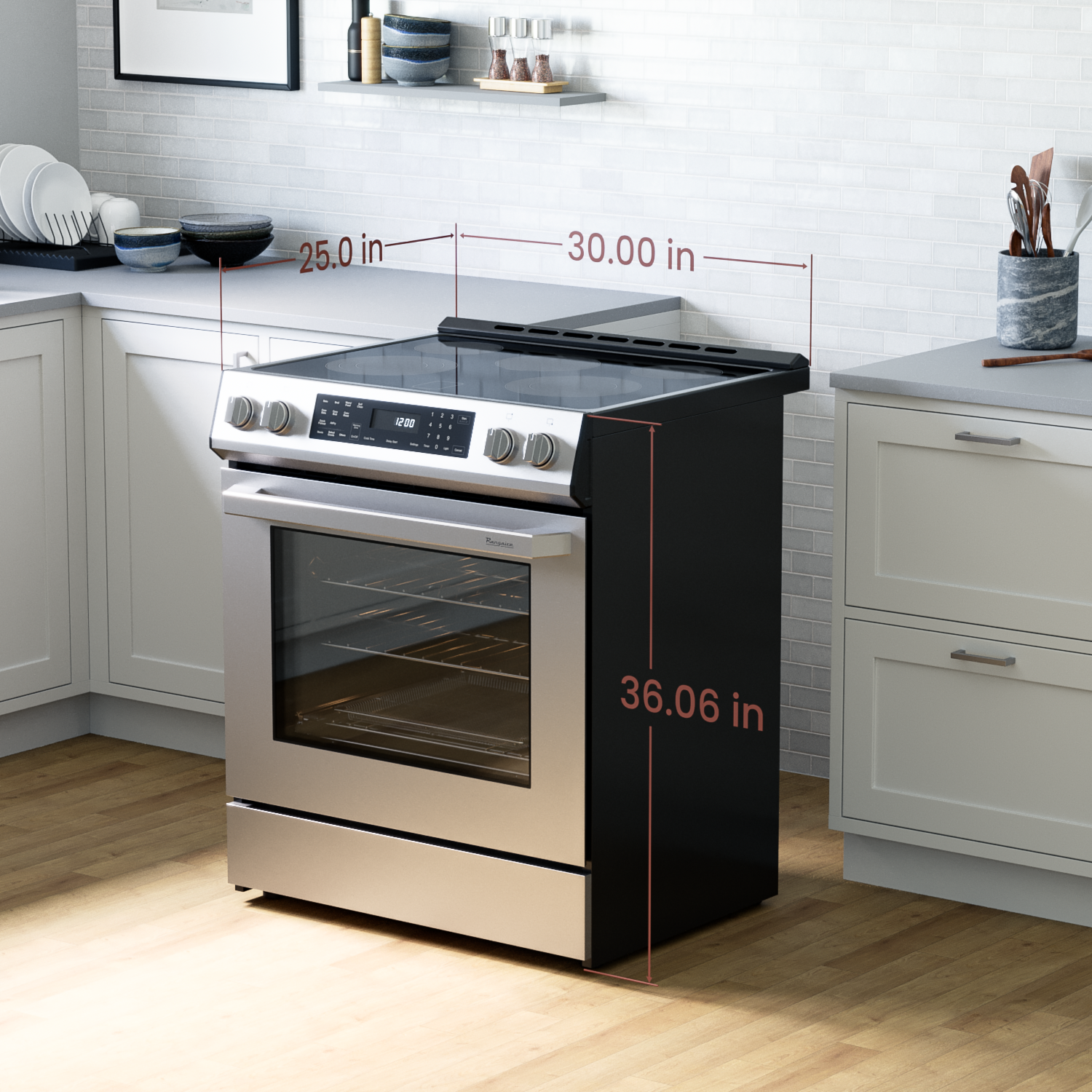 Rangaire 30" Electric Range Self-cleaning Air Fry True Convection Oven Slide-in Stainless Steel RRE303GS - Tampa Home & Garden Store