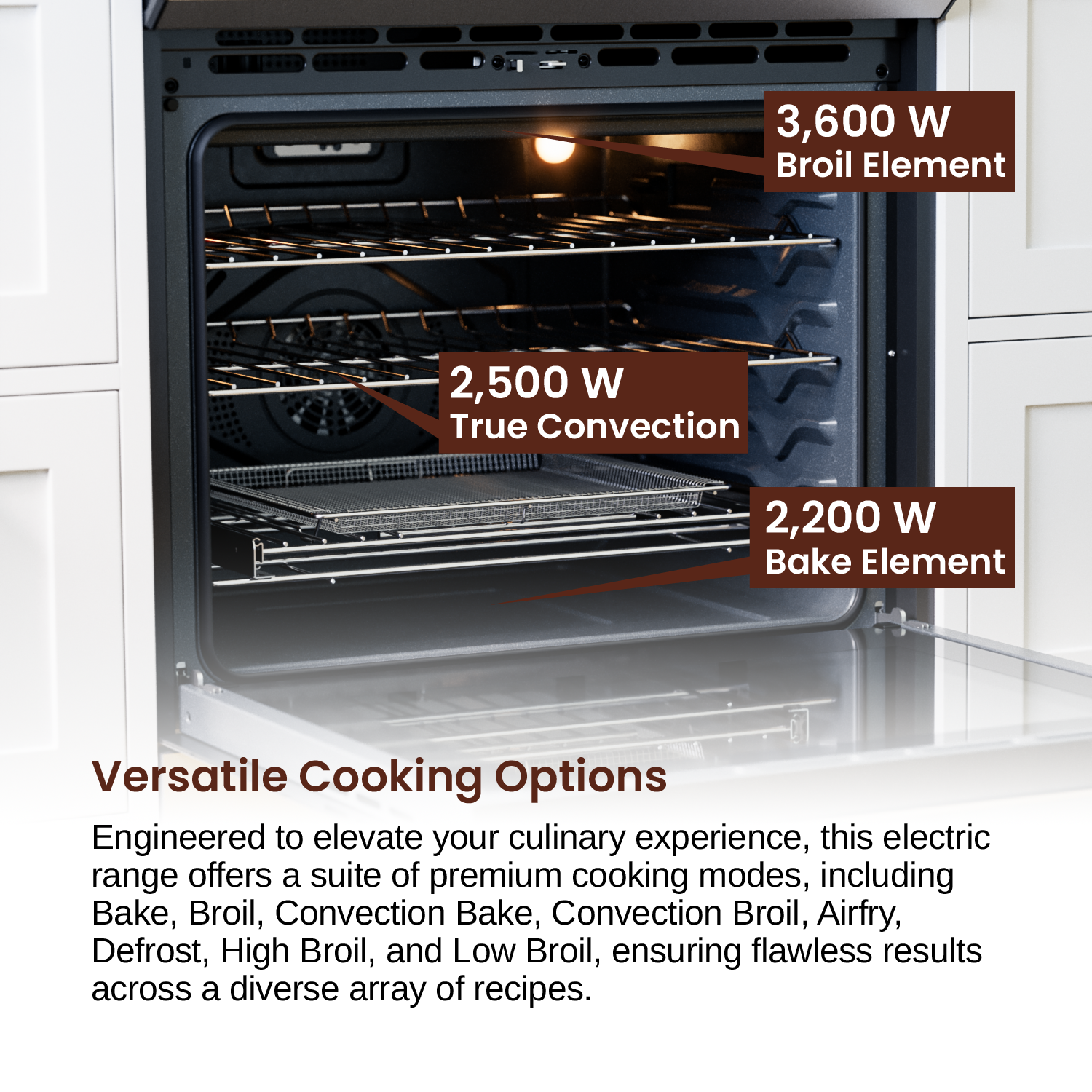 Rangaire 30" Electric Range Self-cleaning Air Fry True Convection Oven Slide-in Stainless Steel RRE303GS - Tampa Home & Garden Store