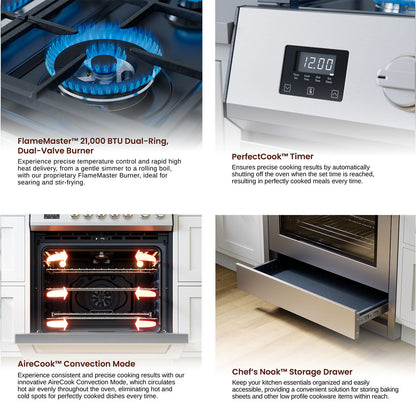 Rangaire 30" Gas Range Convection Oven Slide-in Stainless Steel RRG303TS - Tampa Home & Garden Store
