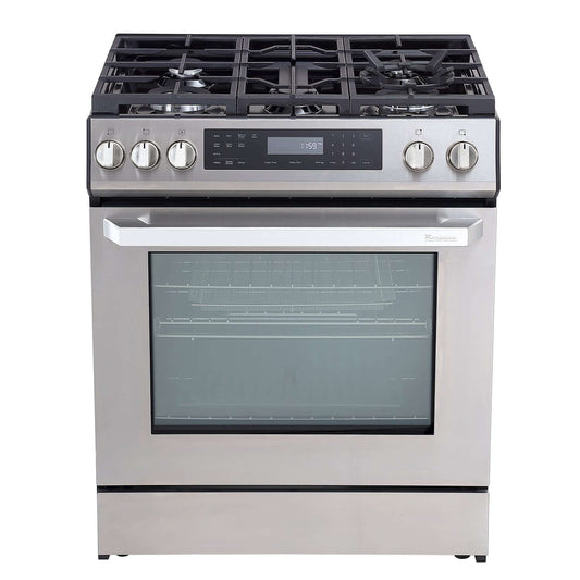 Rangaire 30" Gas Range Self-cleaning Air Fry True Convection Oven Slide-in Stainless Steel RRG303GS - Tampa Home & Garden Store