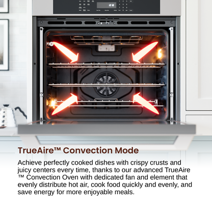 Rangaire 30" Single Electric Wall Oven Self-cleaning Air Fry True Convection Stainless Steel RWOS301GS - Tampa Home & Garden Store