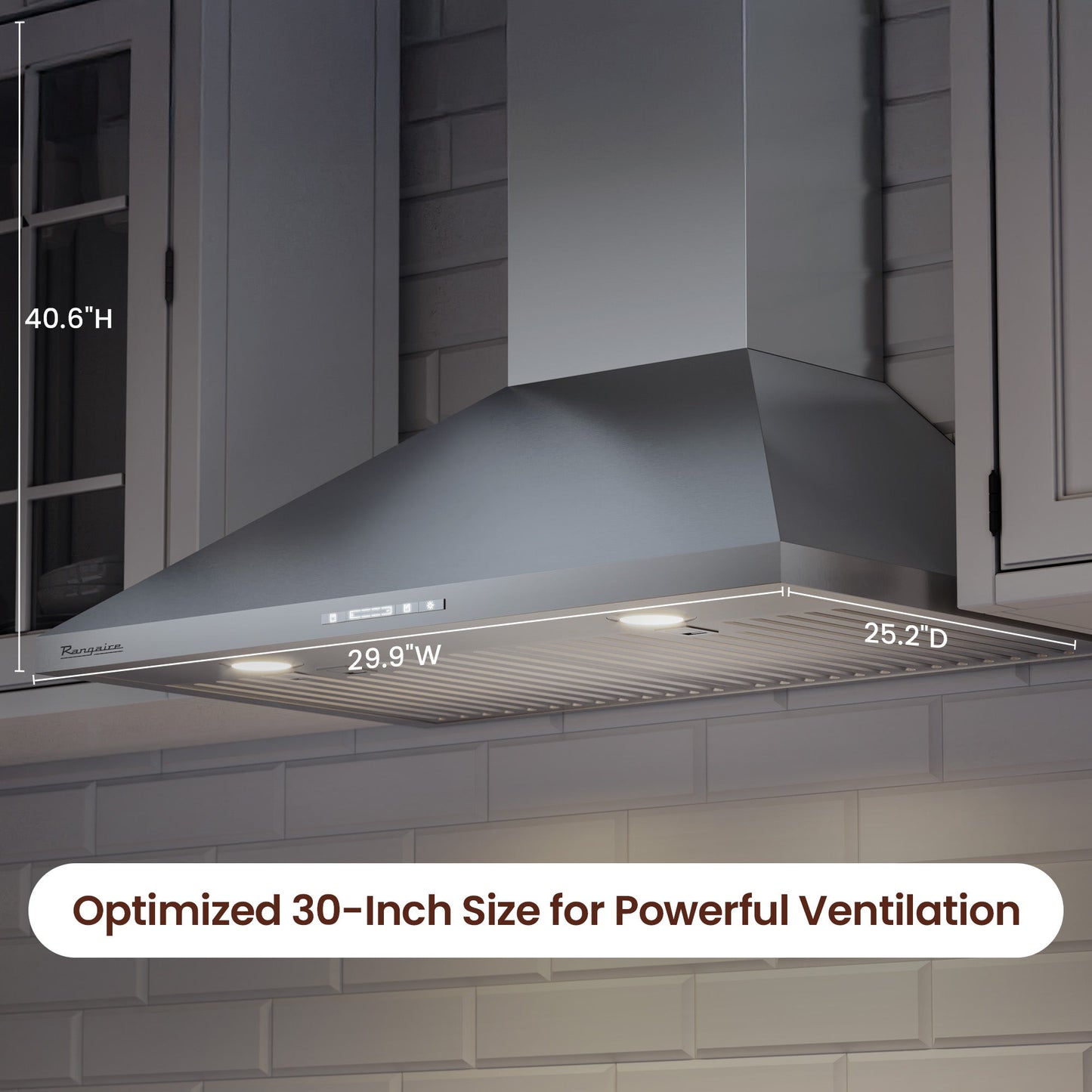 Rangaire 30" Wall-Mounted Range Hood 580 CFM Convertible  Stainless Steel  RHWMP30S - Tampa Home & Garden Store
