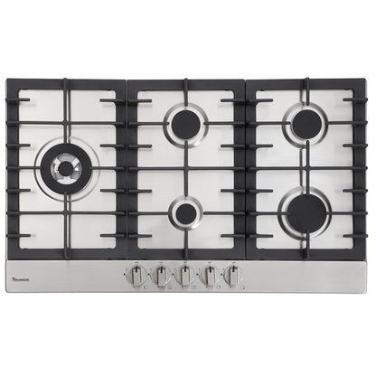 Rangaire 34" Gas Cooktop 5 Burners Stainless Steel RCG341S - Tampa Home & Garden Store