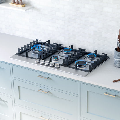 Rangaire 34" Gas Cooktop 5 Burners Stainless Steel RCG341S - Tampa Home & Garden Store