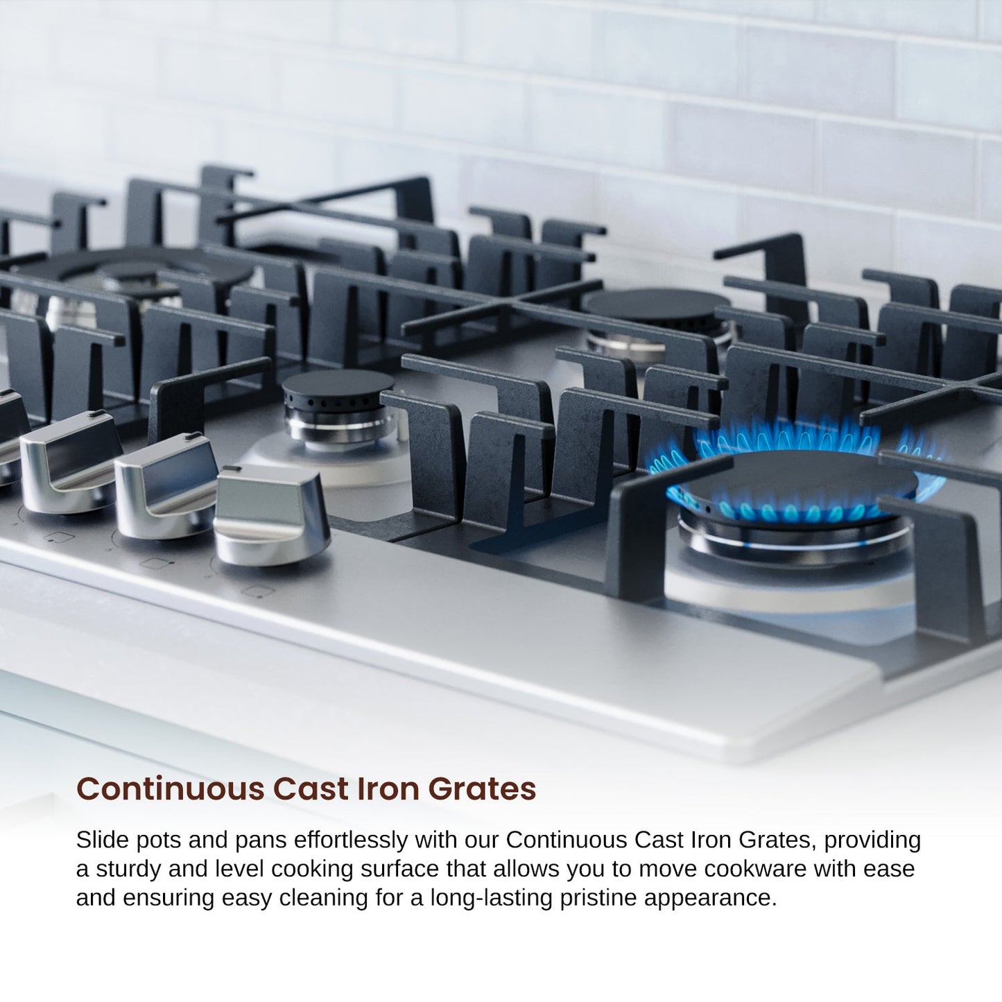 Rangaire 34" Gas Cooktop 5 Burners Stainless Steel RCG341S - Tampa Home & Garden Store