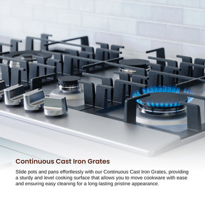 Rangaire 34" Gas Cooktop 5 Burners Stainless Steel RCG341S - Tampa Home & Garden Store