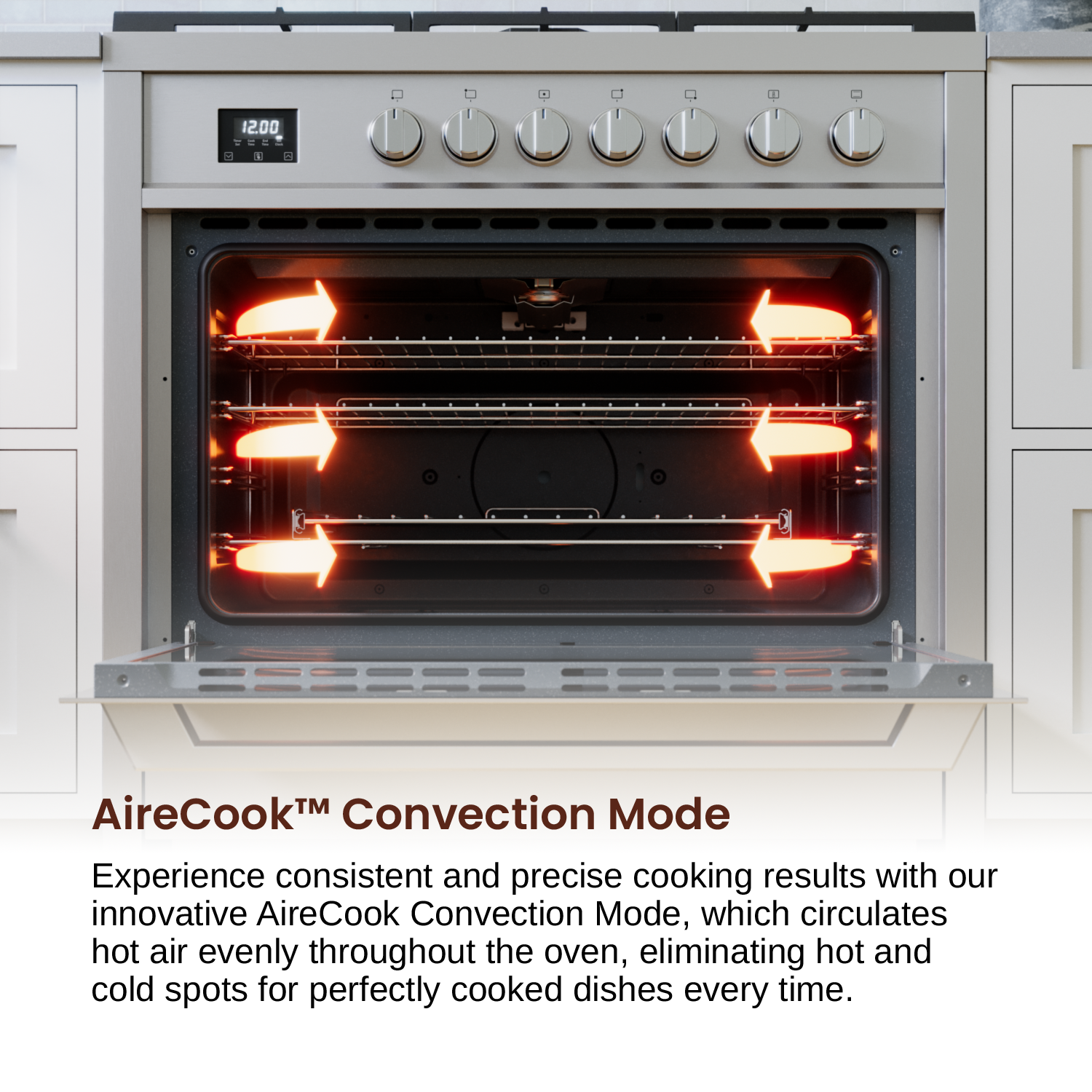 Rangaire 36" Gas Range Convection Oven Freestanding Stainless Steel RRG361TS - Tampa Home & Garden Store