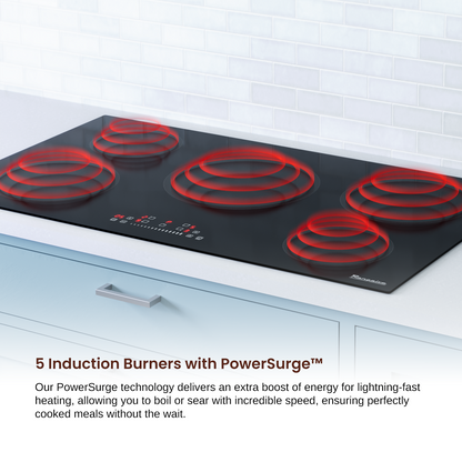 Rangaire 36" Induction Cooktop 5 Burners RCI361S - Tampa Home & Garden Store