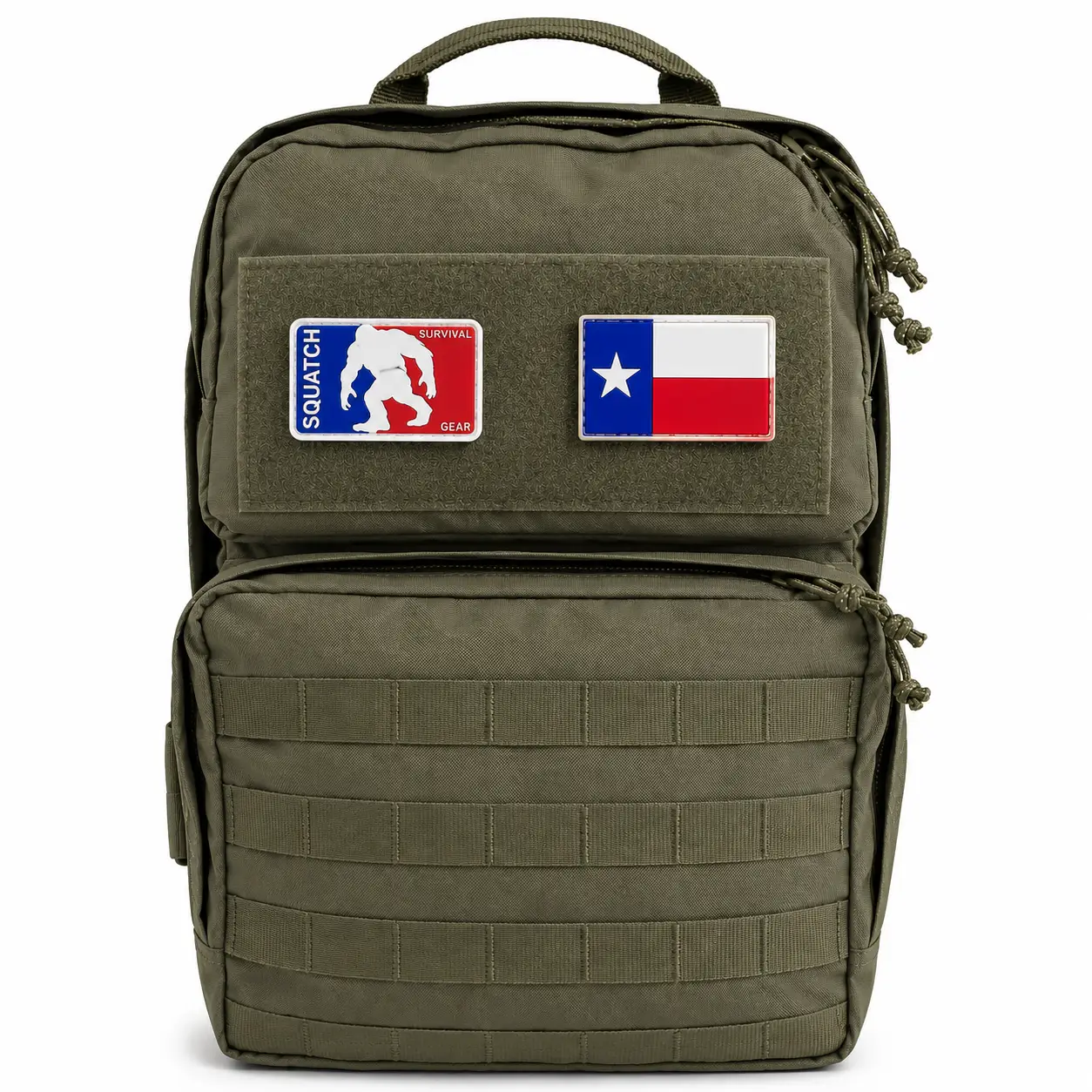 Mothman Backpack olive tactical pack with MOLLE panel and two patches SquatchSurvivalGear on Tampa Home & Garden Store