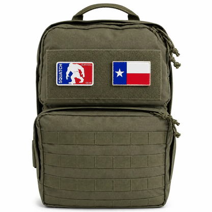 Mothman Backpack olive tactical pack with MOLLE panel and two patches SquatchSurvivalGear on Tampa Home & Garden Store