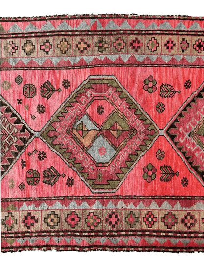 Rare Antique Handmade Caucasian Runner Rug 3’7" x 9’2" - Tampa Home & Garden Store